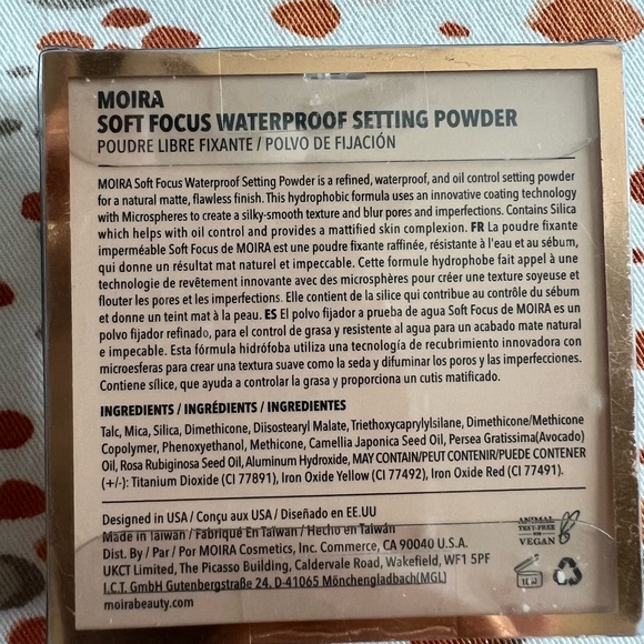 Soft focus waterproof setting powder Moira Brand New - Picture 6 of 7